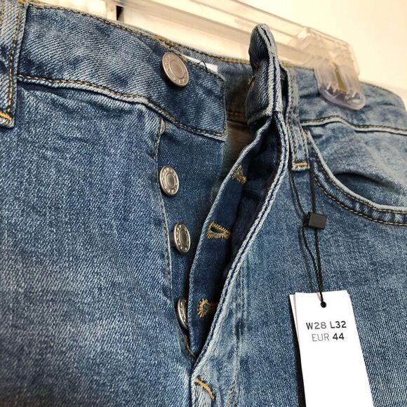 TOPMAN - 🎉HP🎉 NWT - L Size 28/32 Tapered Leg Skinny Jeans/Button-Fly Mid-Rise - Picture 9 of 15